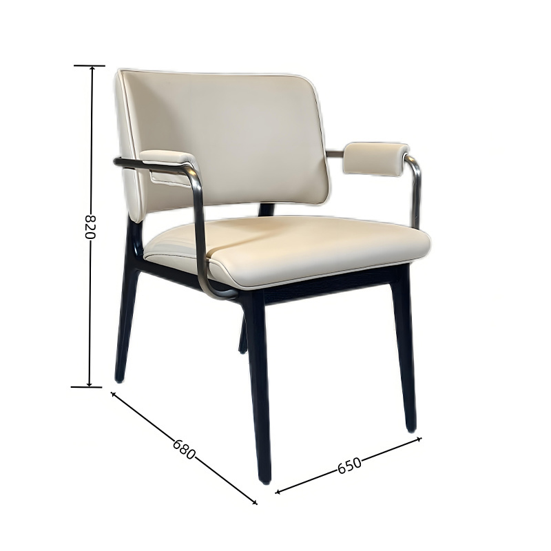 Wholesale Restaurant Luxury Simple Back Ash Wood Leather Chair Hotel Furniture Factory
