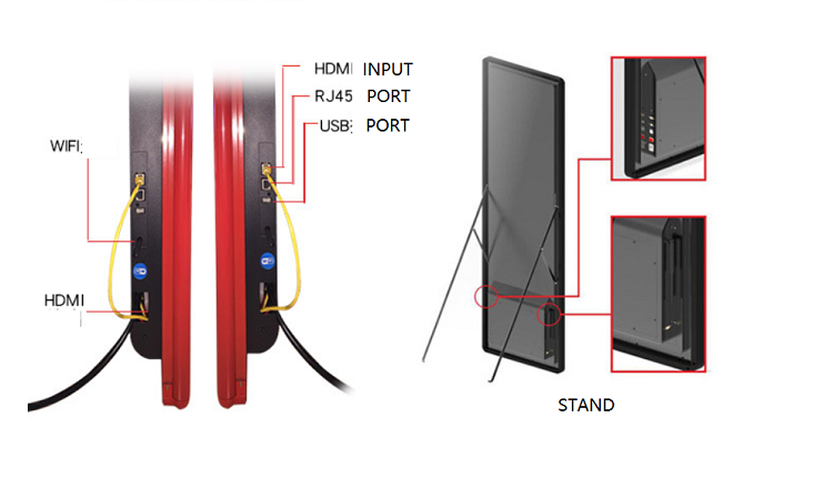 Hotsale p2 p2.5 p3 smd indoor full color led poster screen floor standing wifi control led poster display for events advertising