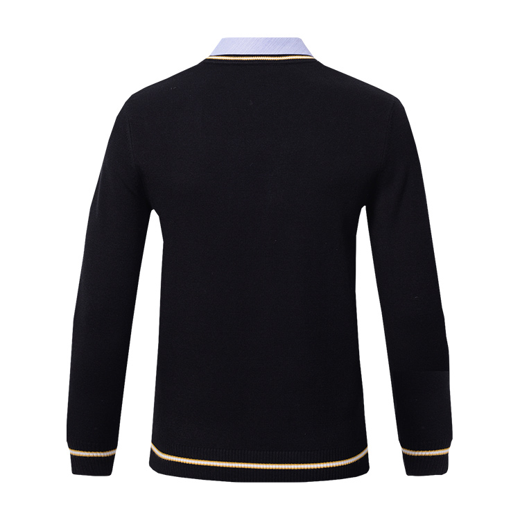 Guangzhou Business Office Sweater Knit Pullover Embroidery Formal Polo Neck Sweaters for Men