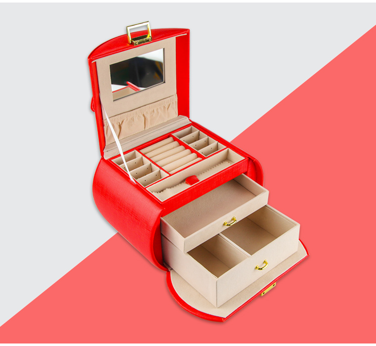 ODM Leather Jewelry Gift Boxes Bulk 3layer For Travel