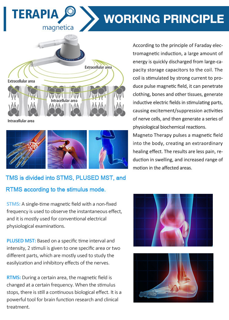 PEMF Pulsed Electromagnetic Field Therapy Machine For Chronic Pain Relief