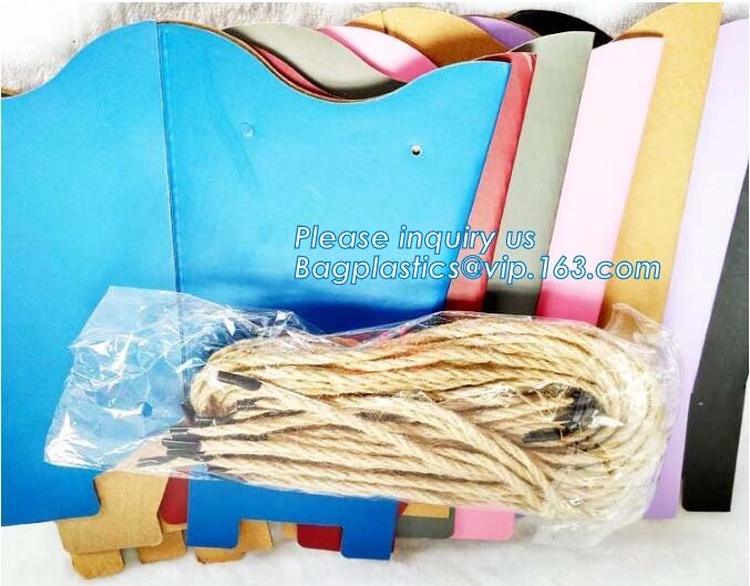 OEM Logo Printed Paper Packaging Bag Custom Good Quality Flower Carrier Bag,Art Paper Flower Carrier Bag Shopping Bags W