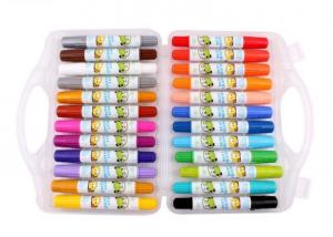 China Eco-friendly fancy 24 colors  Non-toxic wax crayon set/ 24colors rotating body crayon for children on sale