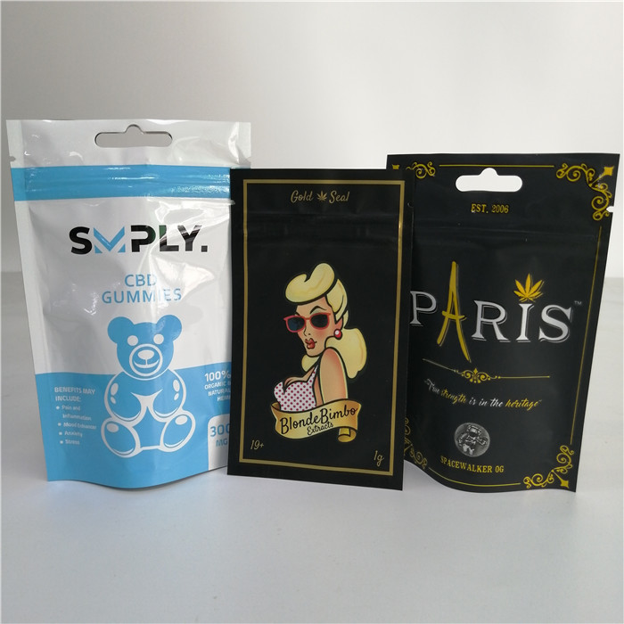 Gravure Printing Stand Up Bags Smell Proof For Sherbinskis Bacio Gelato Weed Leaf