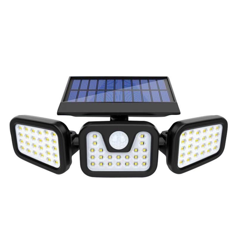 IP65 ABS Outdoor Solar Garden Light 74 LM LED Three Mod Wall 5000K