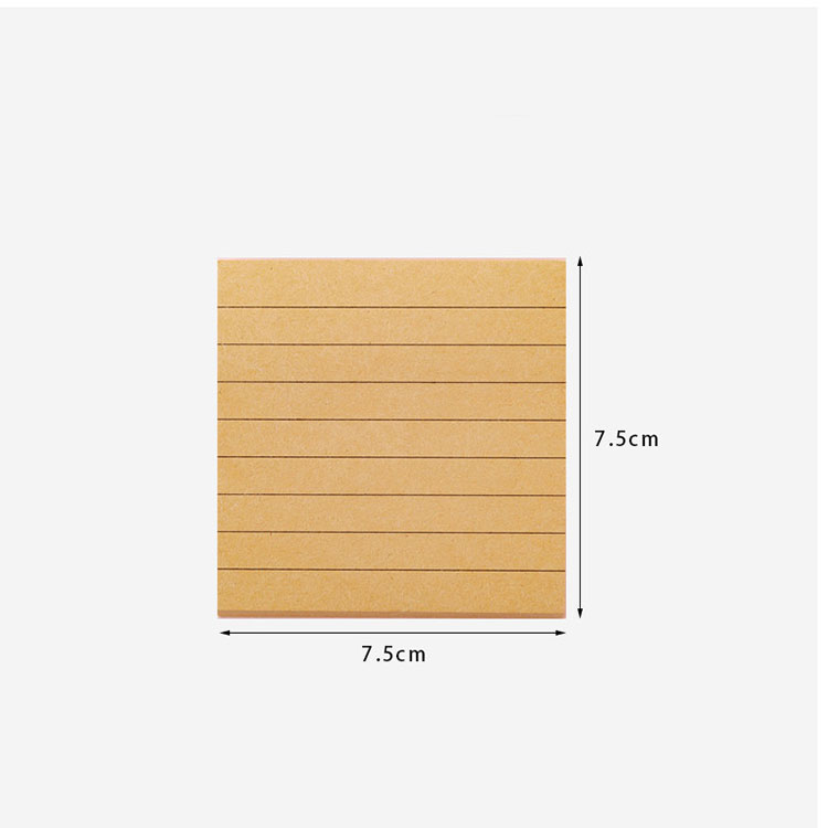 Vintage Vellum Custom Design Brown Kraft Printed Paper Memo Sticky Pad for Purchase