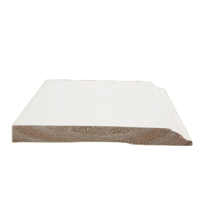Corner Decoration White Primed Wood Boards Wooden Skirting Board