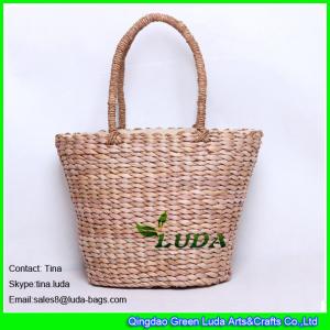China LUDA designer inspired handbags ice creem woven straw beach handbags on sale