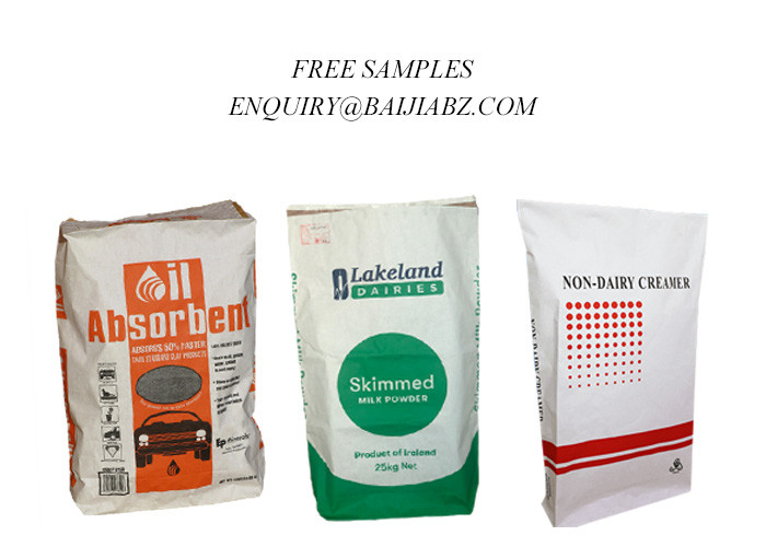 Liquid Spill Absorbent Multiwall Kraft Paper Bag Customized 20kg 25kg