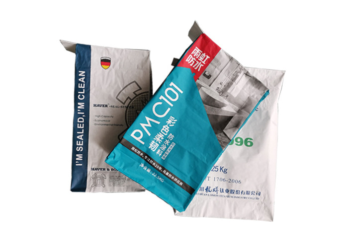 Industrial Heavy Duty Kraft Paper Bags For Building Material Laminated PE Liner Inside