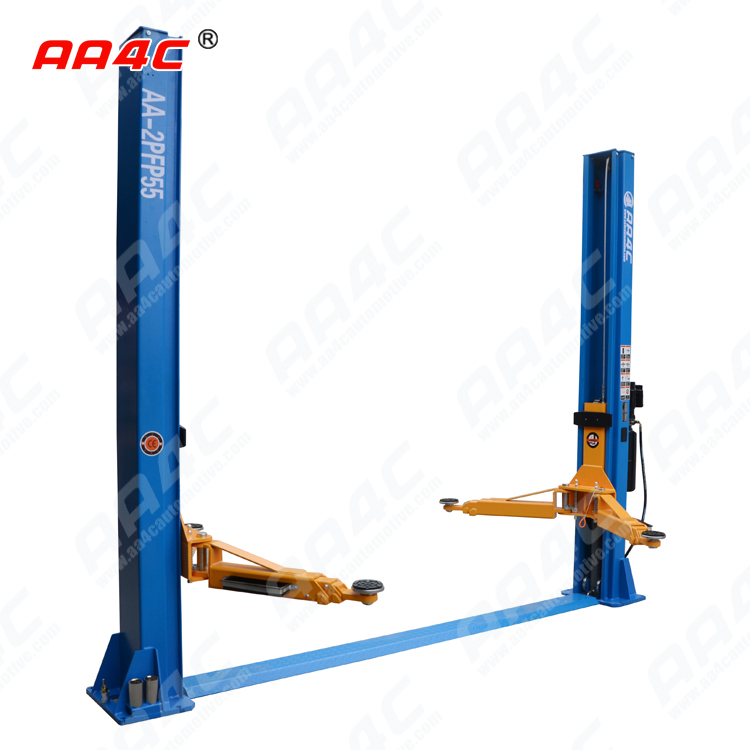 AA4C 12000lbs 5.5T hydraulic baseplate dual sides manual unlock 2 post vehicle lift AA-2PFP55
