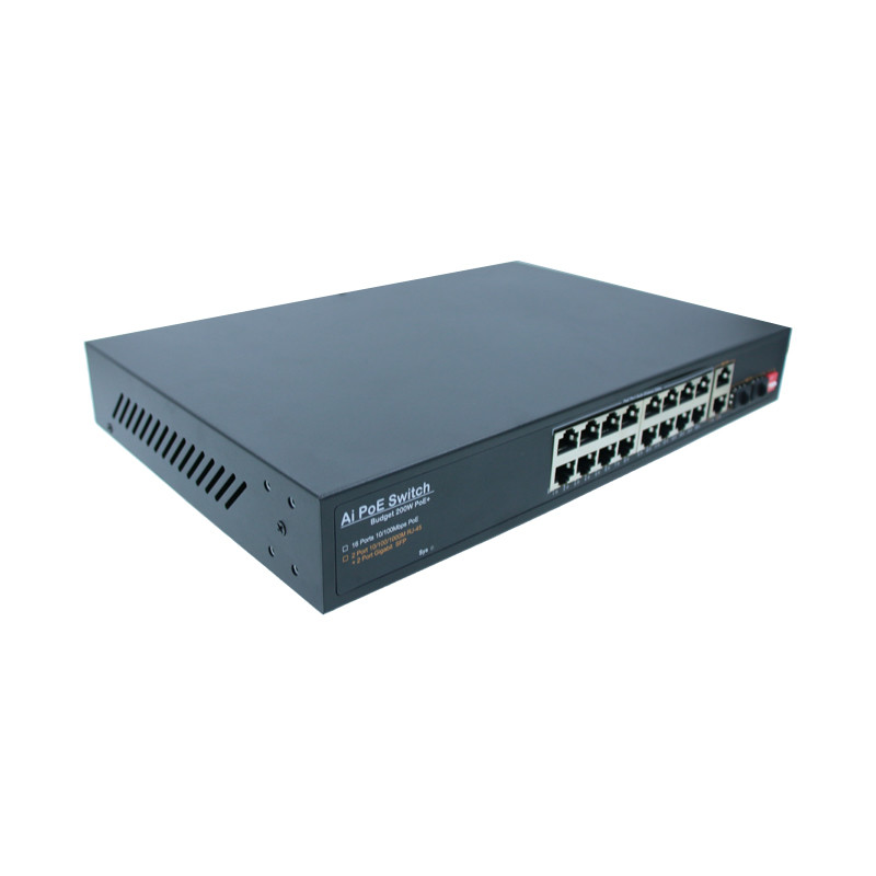 20 Port Industrial Unmanaged POE Switch IEEE 802.3af/At Standard