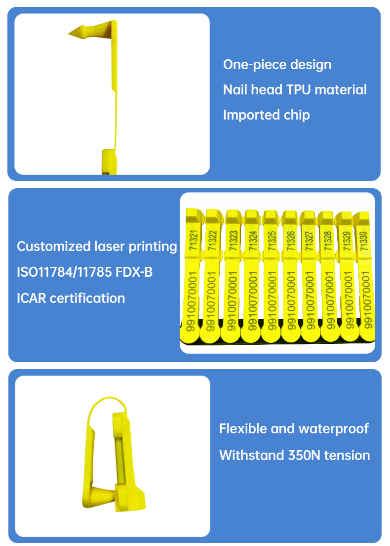 Easy To Install Sheep Ear Tags With 134.2KHz Frequency Custom Goat Ear Tags Custom Livestock Ear Tags