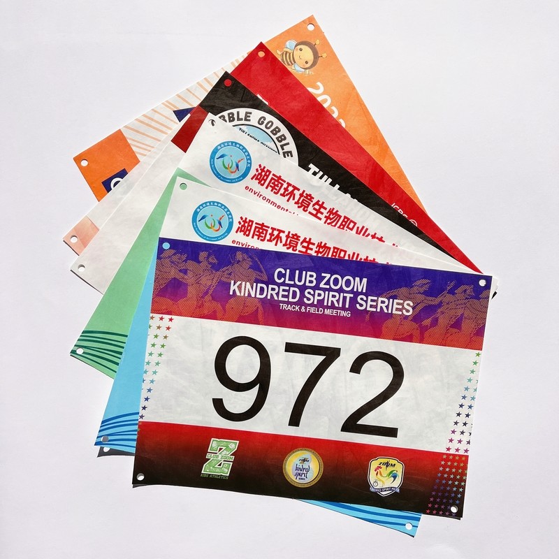 Customized Competition Identification Numbers Customizable Color Race Biking Marathon Number Bibs