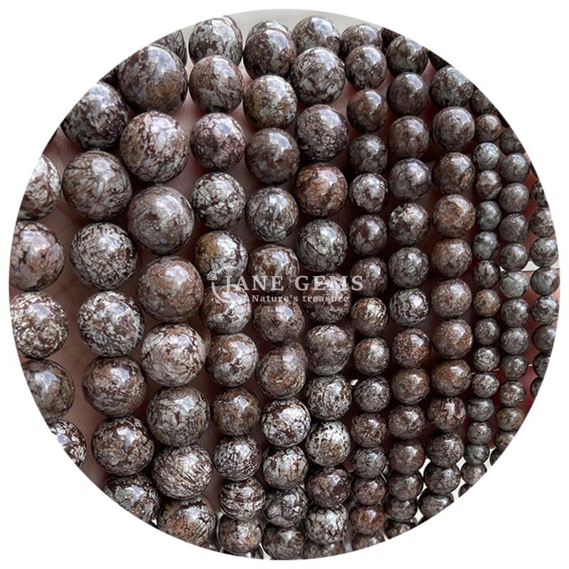 Wholesale Natural Gemstone Round Loose Beads 8mm Hematite Loose Beads Lava Stone Round Agate Beads Spacers for Jewelry M