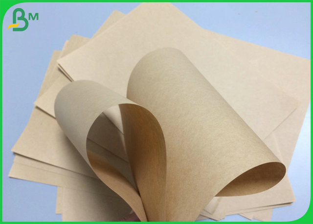 Unbleached Uncoated 50gsm 65gsm Virgin Brown Kraft Paper For Food Pack Bags 