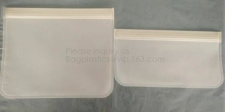 Reusable BPA Free Food Grade Preservation Storage Silicone Food Fresh Bag,Silicone Plastic Packaging Food Zip Silicon Fr