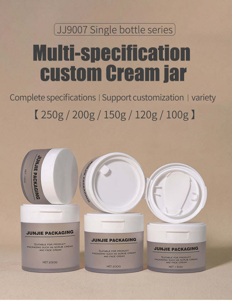 Empty Eye Mask Bottle With Clamp Eco Friendly 120ml 150g 250g Round Clamshell Toner Cotton Pad Container Cosmetic Plastic Jar