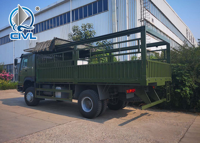 NewSinotruk Cargo Truck Engine 290hp 4x2 Hw76 Cabin Green Color 102km/H Speed Diesel Type