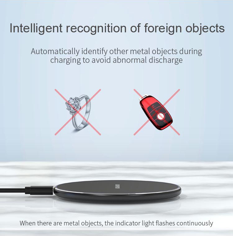 Aluminium Alloy Mobile Phone Power Charger 10W Fast Wireless Charge Support