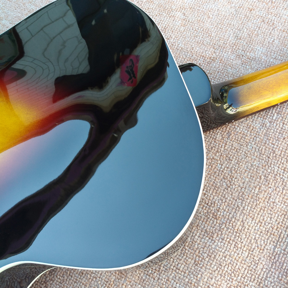 New style high quality custom L-5 Jazz electric guitar, one piece of P90 pickup hollow body jazz electric guitar, free s