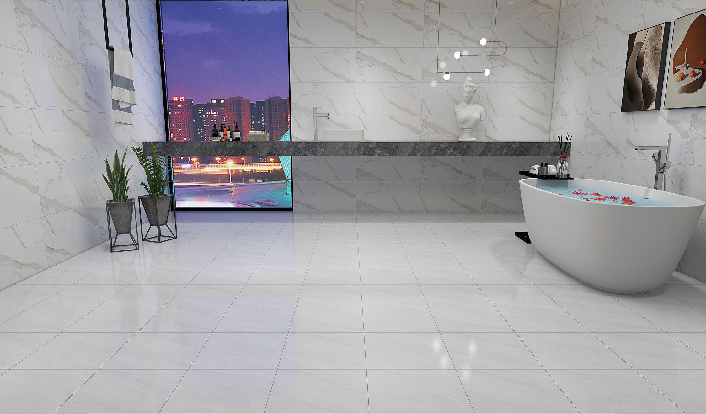 Acid-Resistance 400x400mm Light Gray Matte Glazed Ceramic Rustic Tile For Living Room And Bathroom