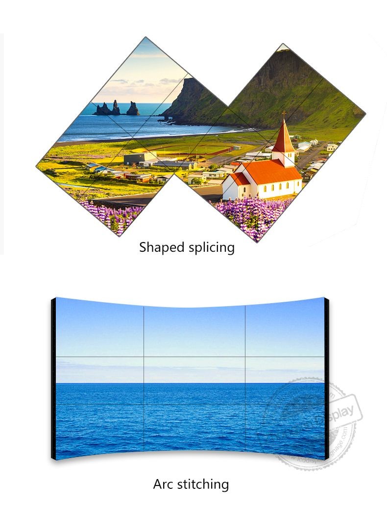 SDK Function 49Inch 3.5mm bezel 3x3 Led Backlight Full Hd Lcd Video Wall Display For Welcome
