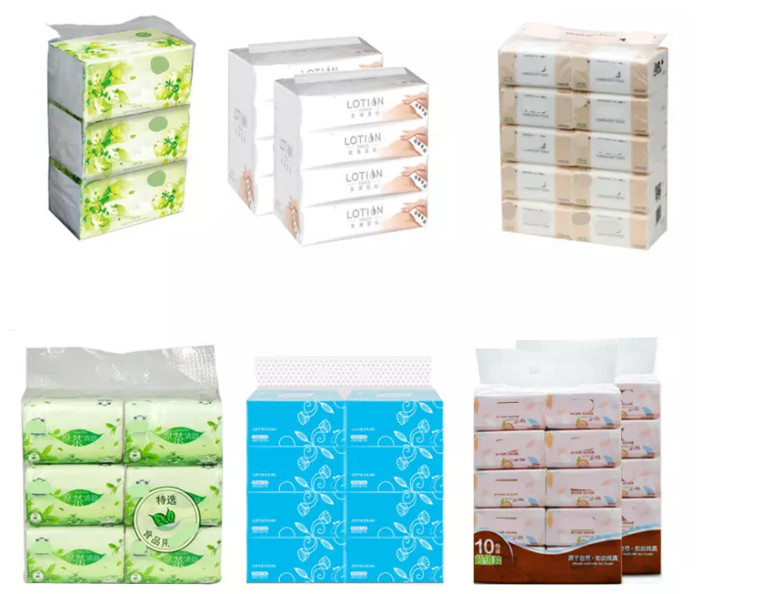 2rows Bag Paper Napkin Packing Machine , 10packs/Min Toilet Paper Making Machine