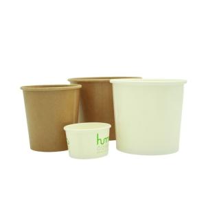 100ml 1000ml Custom Paper Ice Cream Cups With ISO9001 Certification
