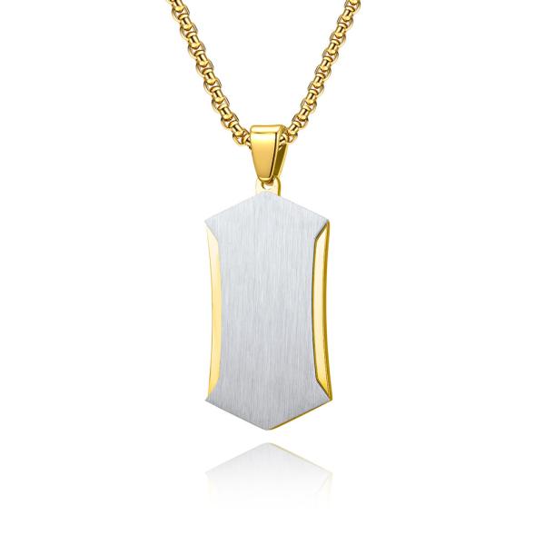 Stainless Steel Cross Pendant Necklace Christian Jewelry Satin Square Religious