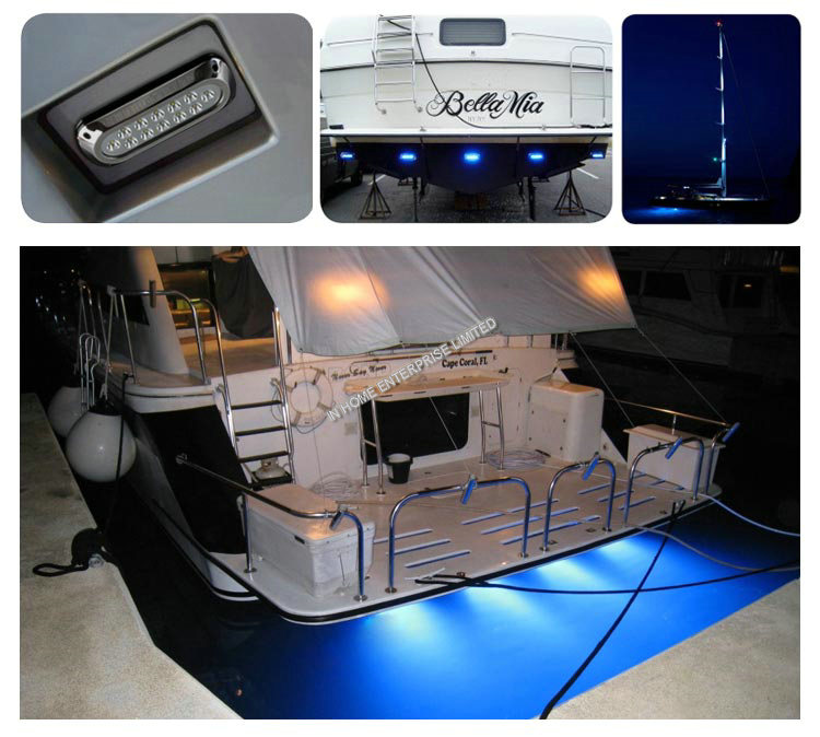 6 PCS Cree LEDs Waterproof Underwater Led Boat Lights 60LM - 500LM