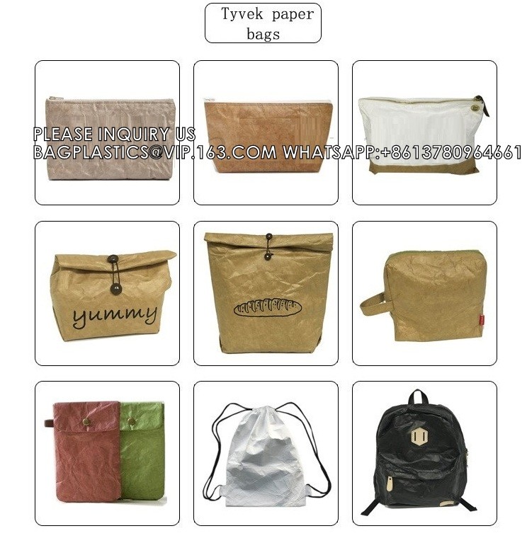 Wholesale Tyvek Waterproof Gym Bag Sports Soccer Drawstring Backpack Shopping bag, Promotional bag, Gift bag, Packing