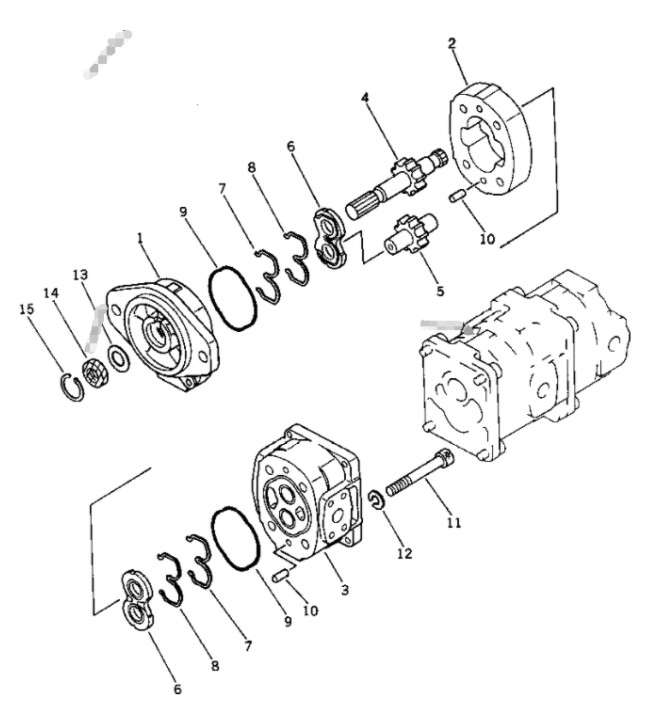 Hitachi Hydraulic Spare Parts 705-56-24080 For HPV35 HPV55 HPV90 HPV160