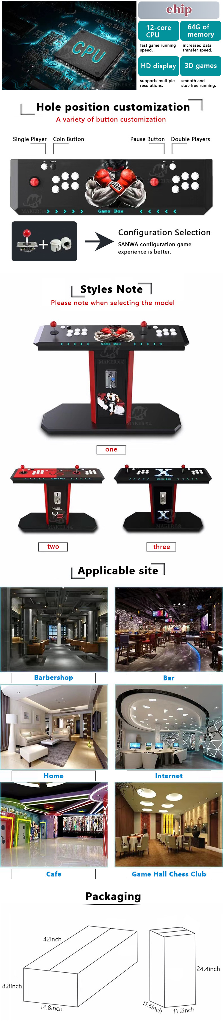 12V Street Fighter Arcade Machine Multi Game Upright Arcade Video Game Cabinet For Mall