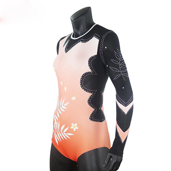 Stylish Adult Gymnastics Leotards / Gym Gear Leotards With Rhinestones
