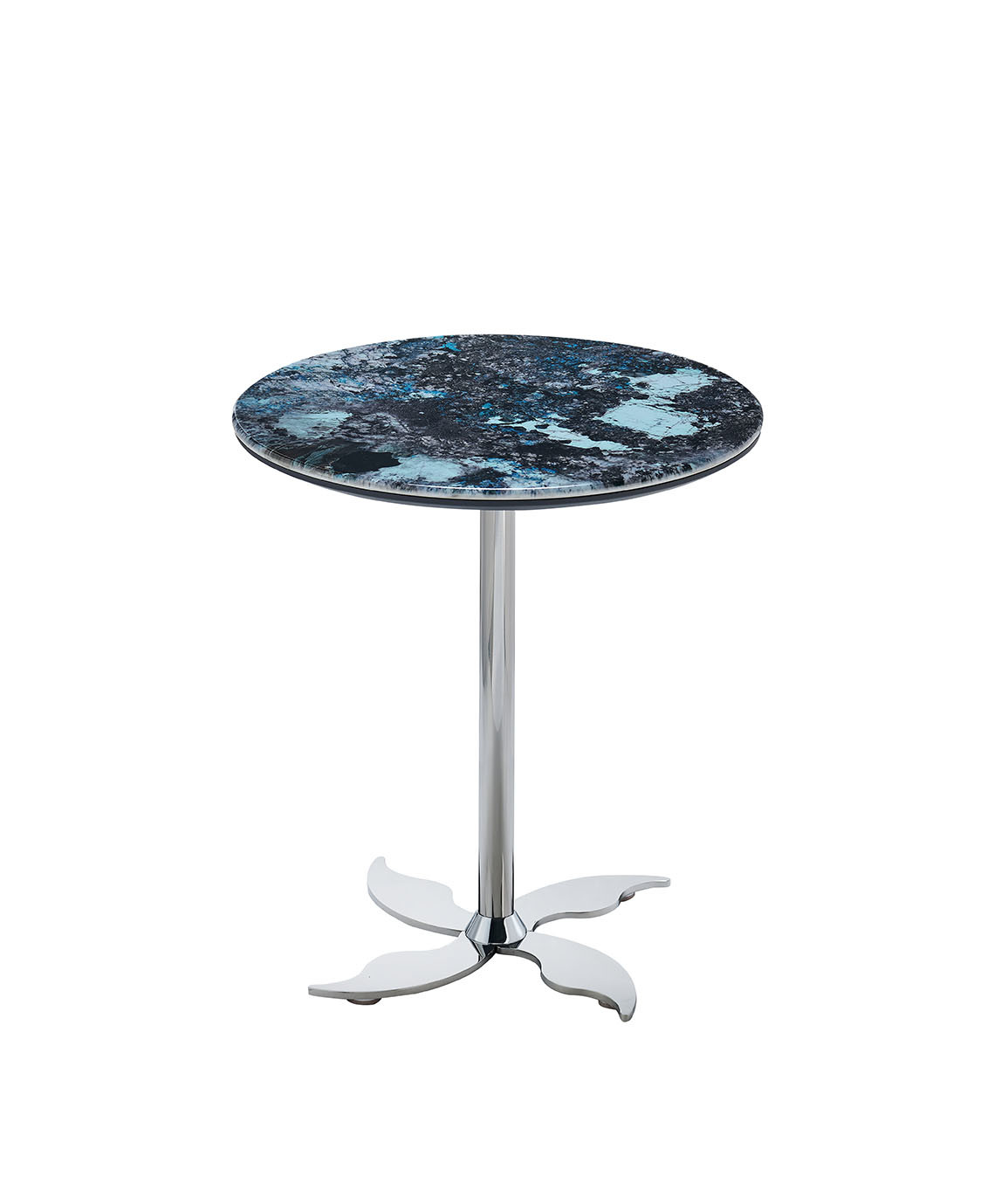 Modern Style Marble and brass Table Antiqued brass color round end table