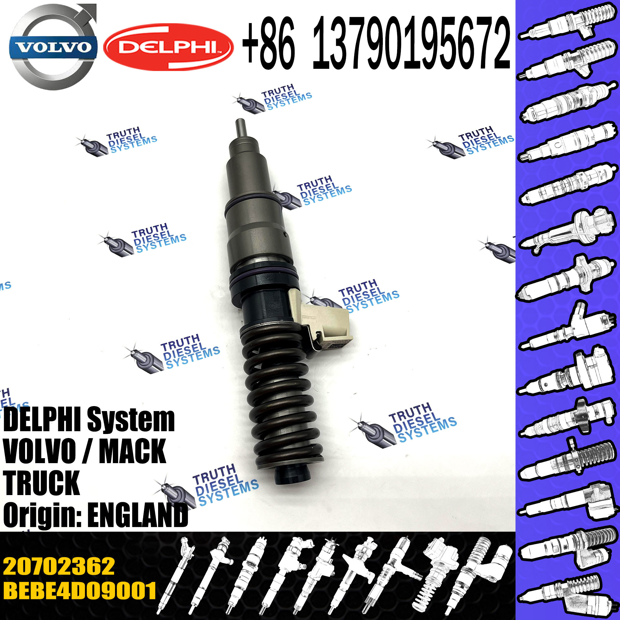 Diesel inyector Fuel Injector Electronic Unit Injectors nozzle Bebe4d09001 20702362 For Md11 3504