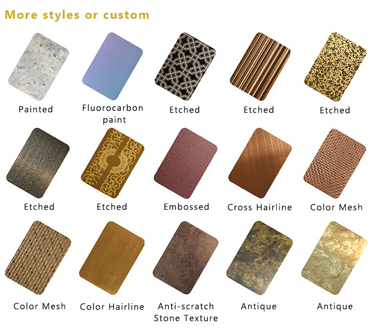 Wholesale Price Wall Panels Water Ripple Hammered Color Decorative Stainless Steel Sheet 316 Embossed Stainless Steel Plate
