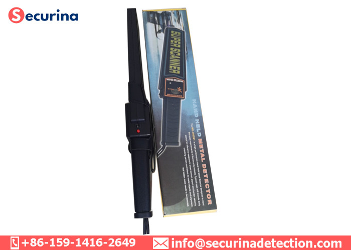 High Precision Wand Hand Held Metal Detector Security Check Black With Vibrator