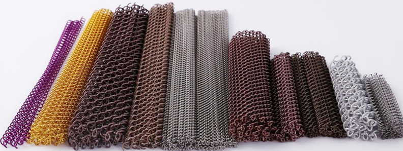 Stainless Steel 6x6mm Aperture Metal Mesh Drapery Used As Shower Curtain