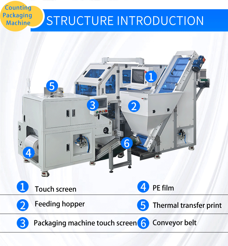 Automatic Bag Counting Packing Machine for Large Quantity Part Packing Easy Operation