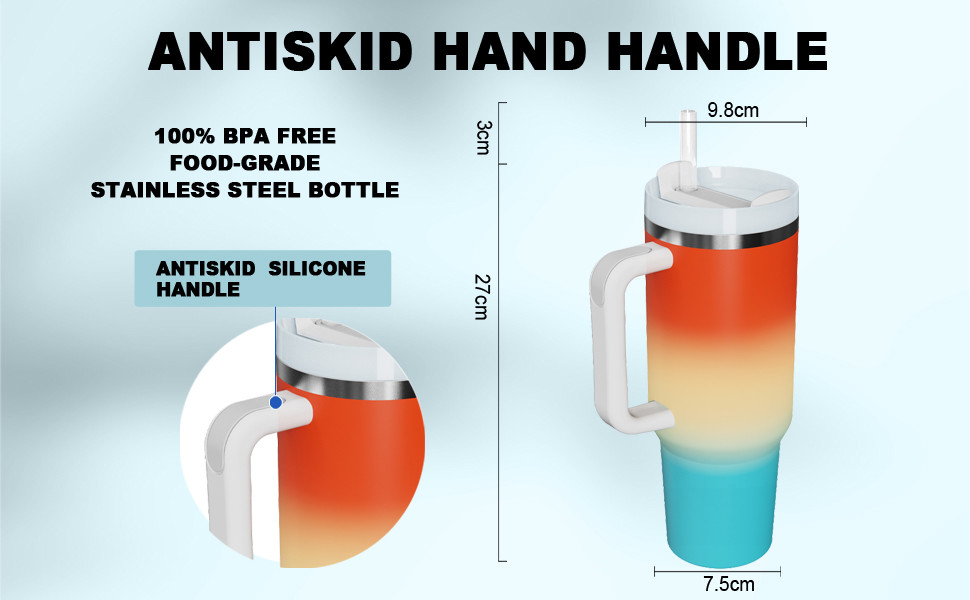 40oz Stainless Steel Vacuum Insulated Tumbler With Lid And Straw For Water