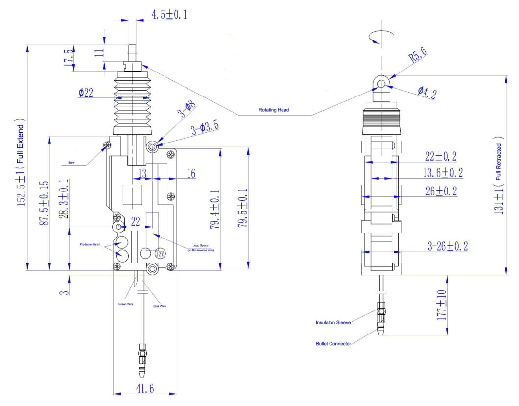 12V DC Actuator for Coffee Dispenser or Household Appliances
