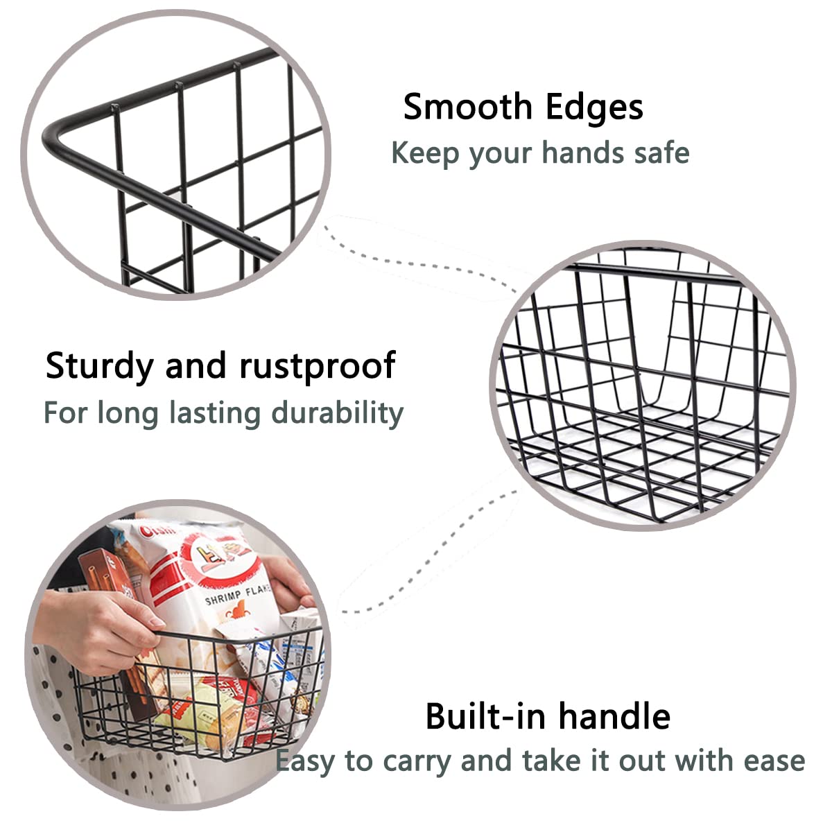 Stainless Steel Storage Woven Net Basket Rustic Style Tote Basket For Home Decor Customized Wire Mesh Basket