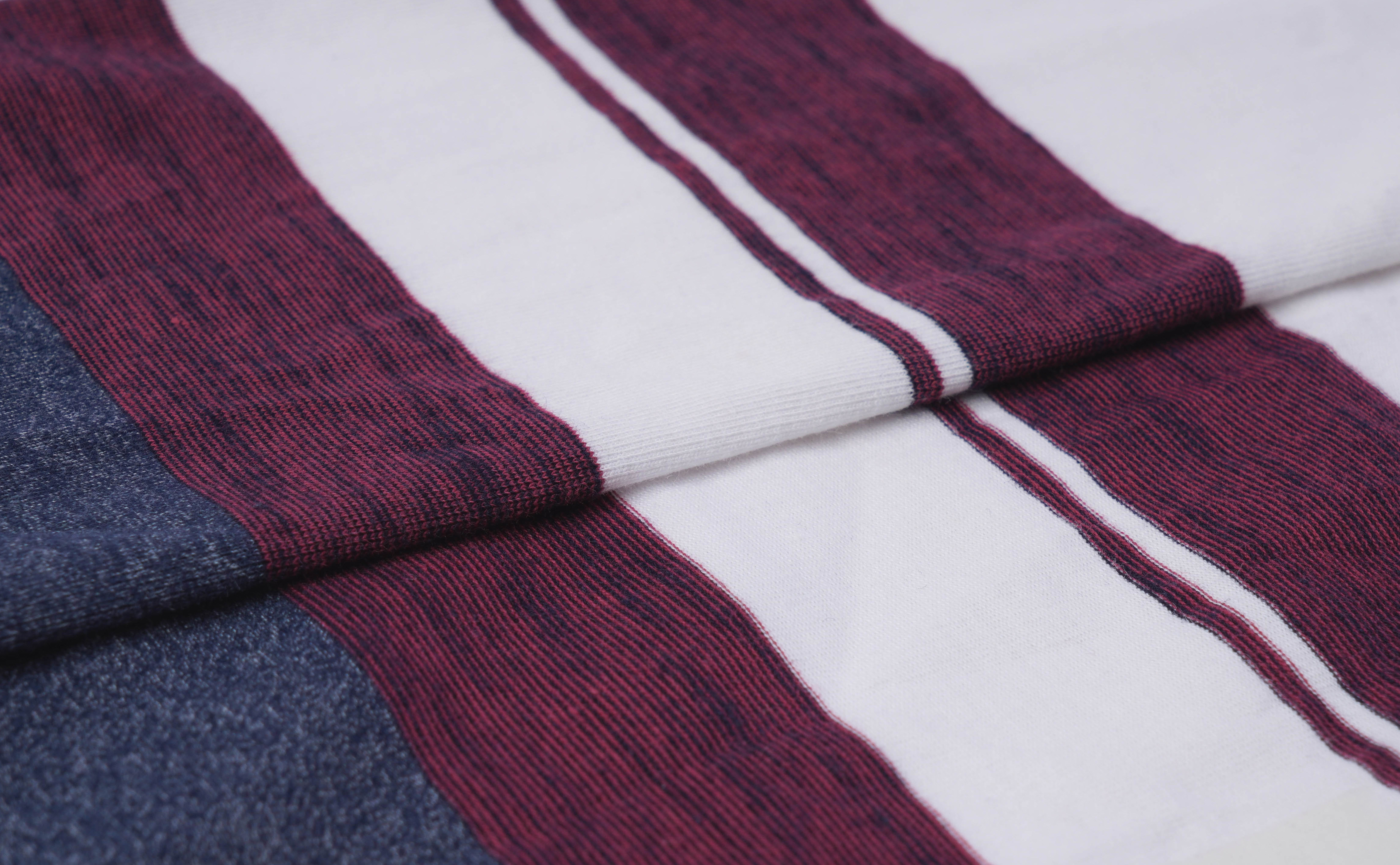 Comfortable And Skin-Friendly Soft Fashionable And Classic Striped Knit Fabric For T-Shirt