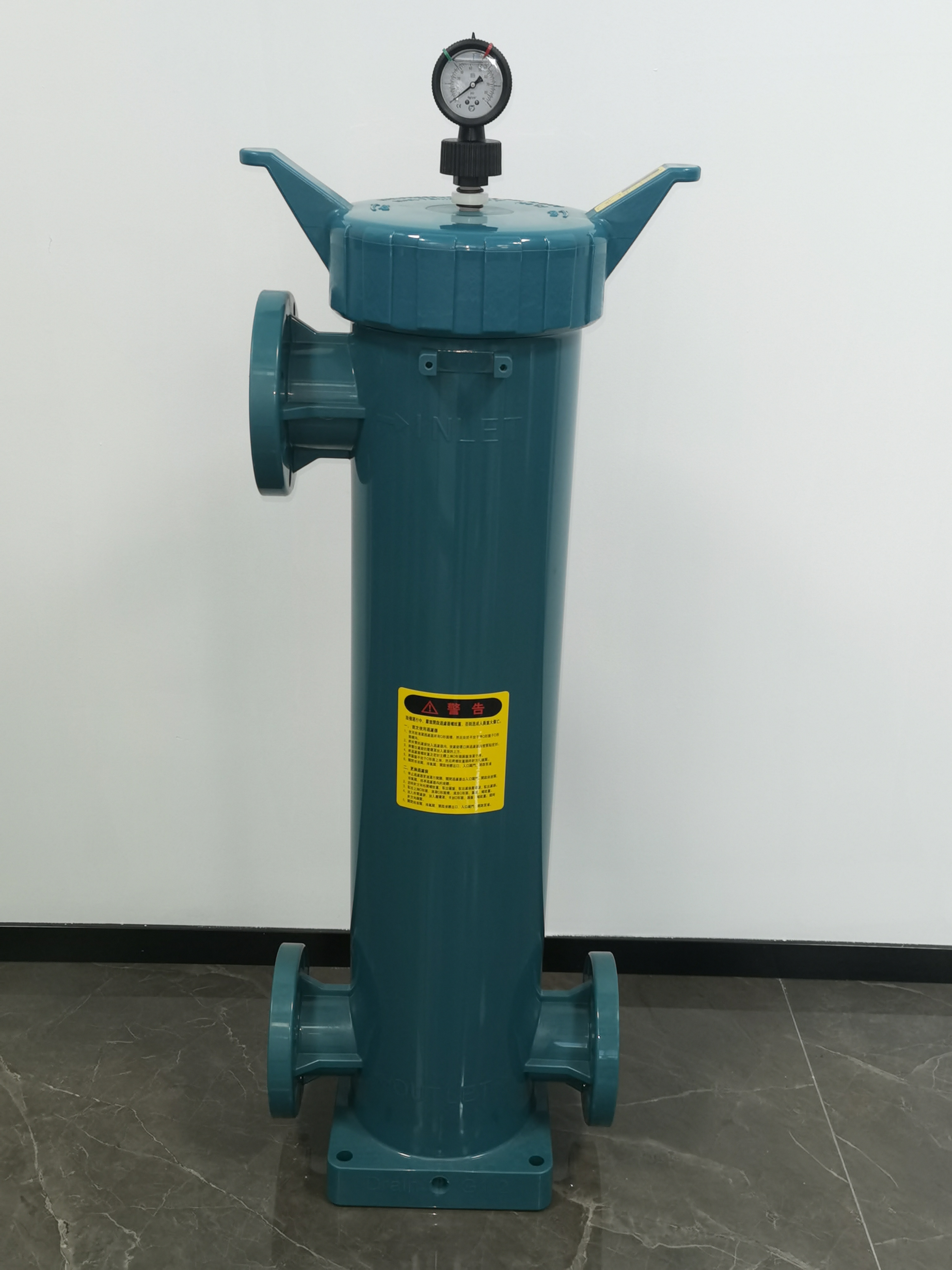 PPH 2 Size 2 Inch Flanged Inlet/Outlet Polypropylene Bag Filter Housing for Industrial