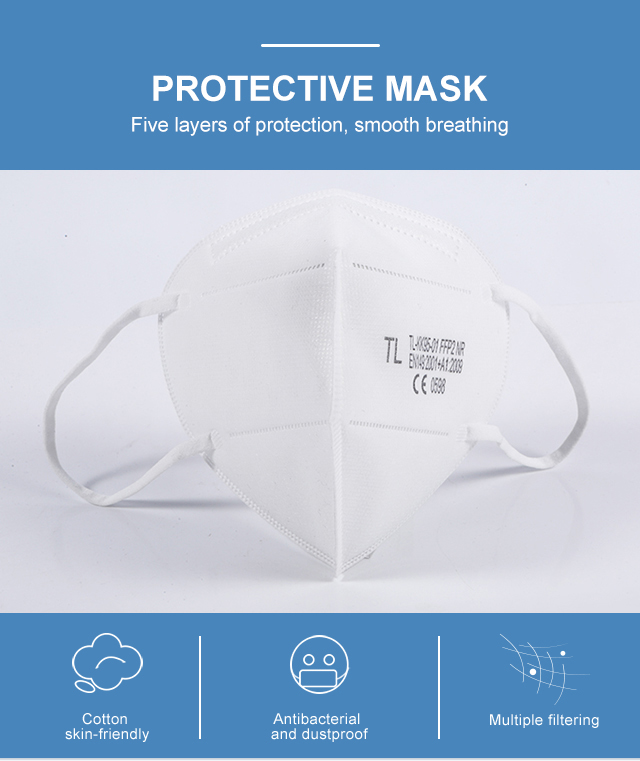 Disposable Nonwoven KN95 Folding Half Face Mask