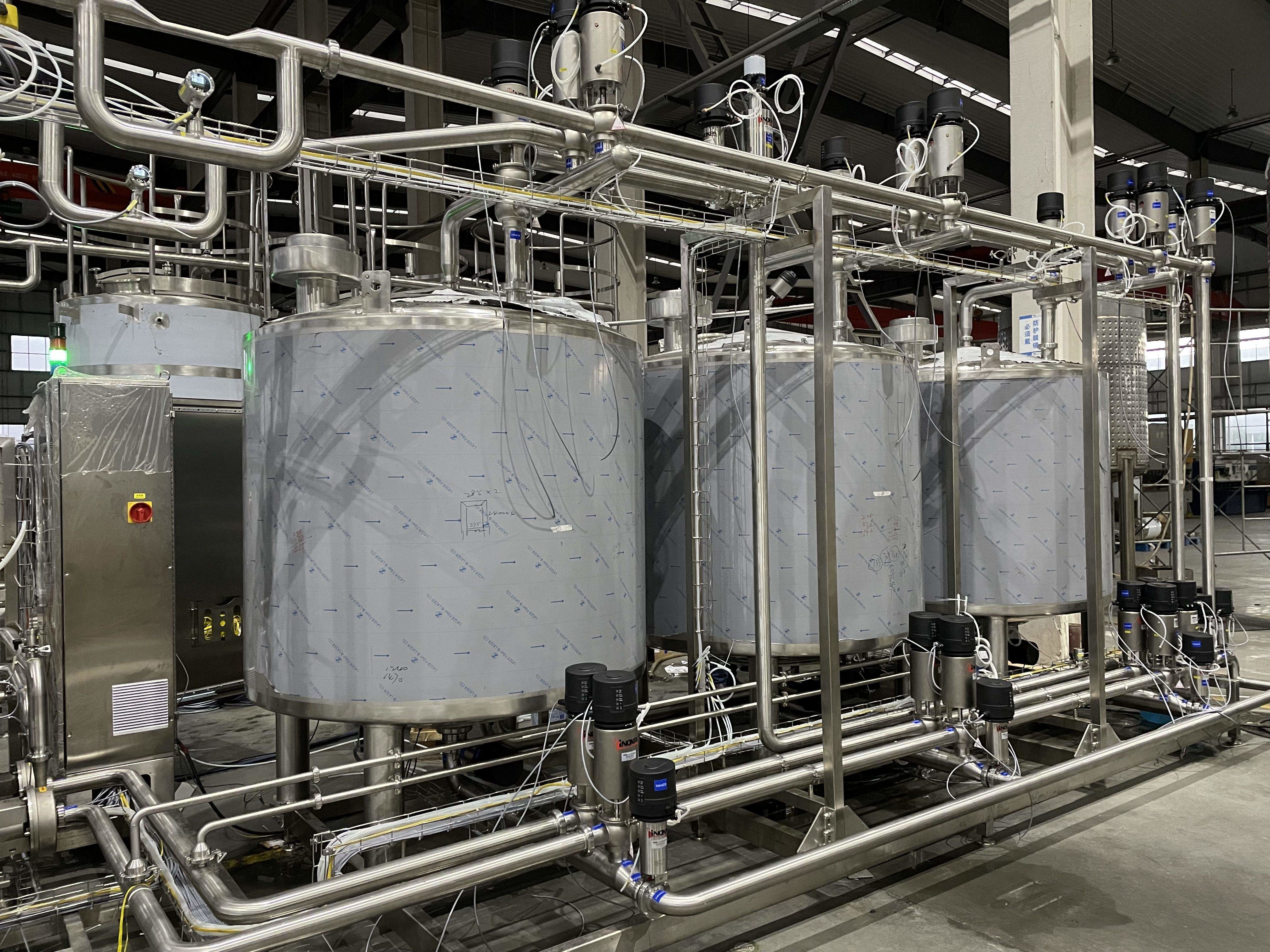 Customized CIP System Clean In Place Condensed Milk Production Line For Dairy Production Line