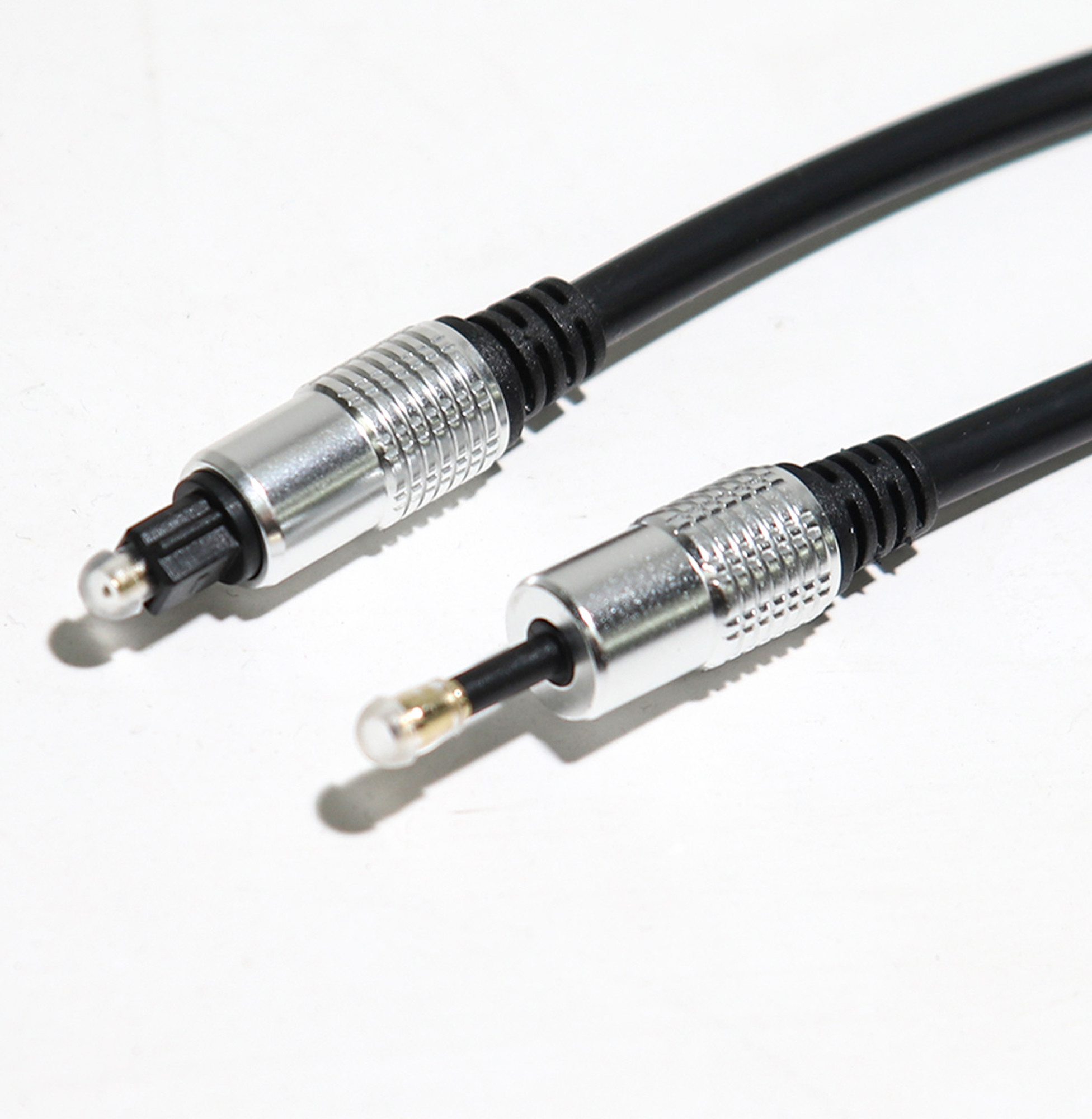 Optical Toslink Cable OD5.0 Rope T-3.5 Plated Aluminum Silver Shell For Home Theatre Amplifier Soundbar 1.5M 3M 5M