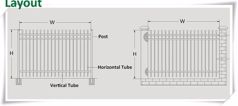 Maintenance Free Black Metal Garrison Fence